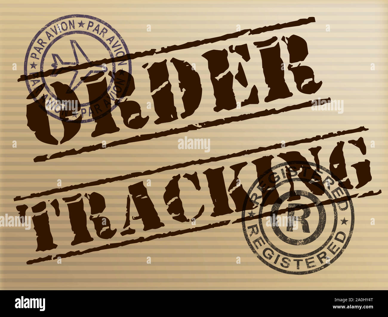 Order Tracking consente di controllare lo stato di un ordine. Trovare il tempo di consegna o per data - 3d illustrazione Foto Stock