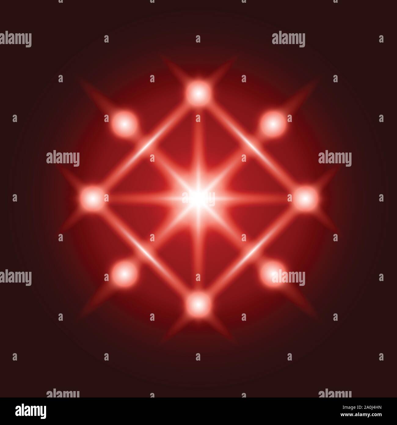Abstract shine segno. Spirituale la Geometria Sacra Illustrazione Vettoriale