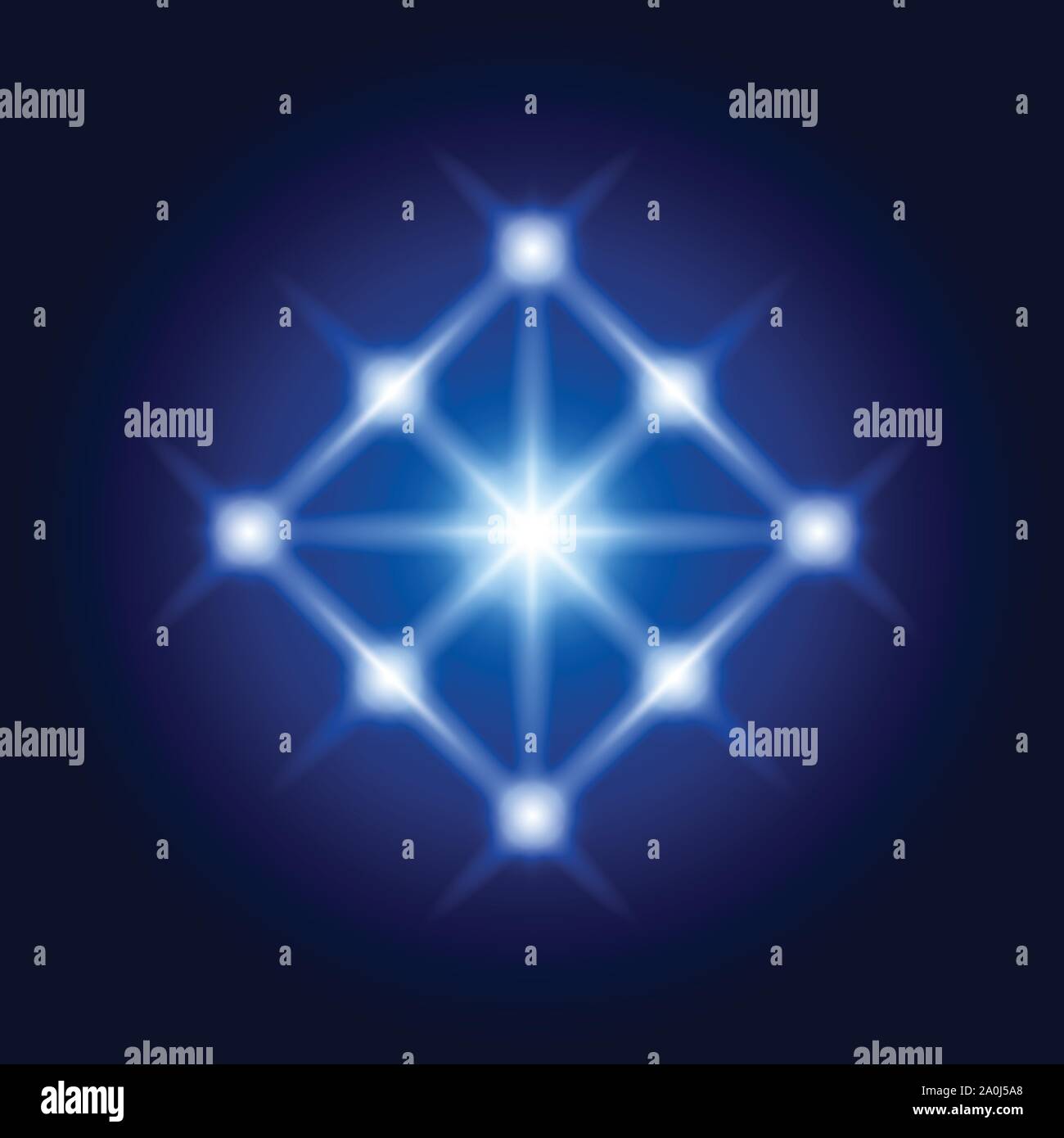 Vector shine rombo. Geometria Sacra segno Illustrazione Vettoriale