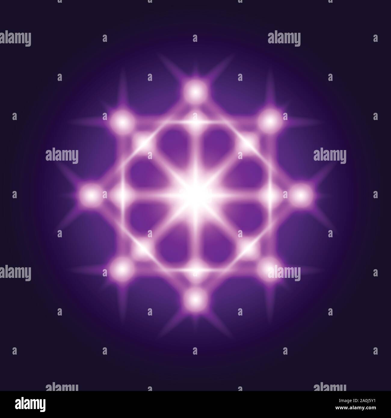 Geometria Sacra segno. Shine simbolo geometrico Illustrazione Vettoriale
