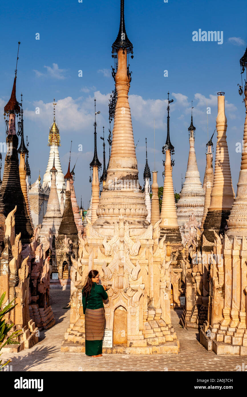 Il Kakku pagode, Taunggyi, Stato Shan, Myanmar Foto Stock