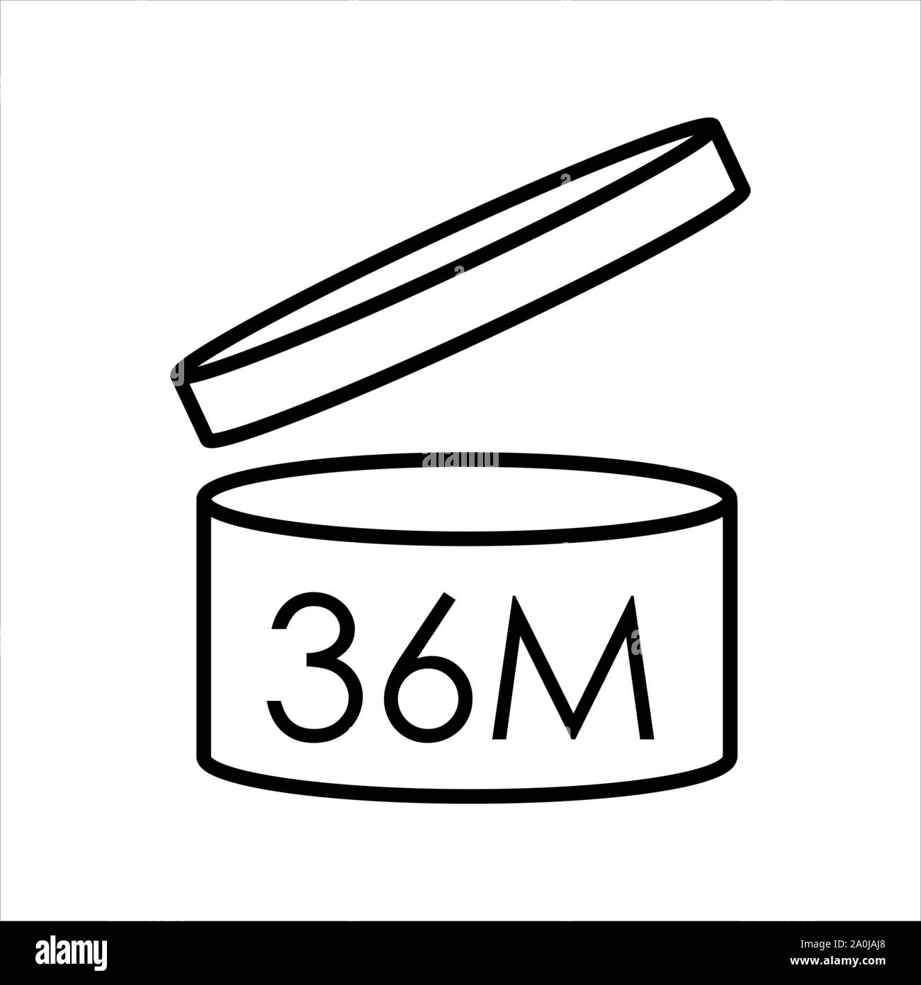 Periodo dopo l'apertura PAO simbolo. Illustrazione Vettoriale