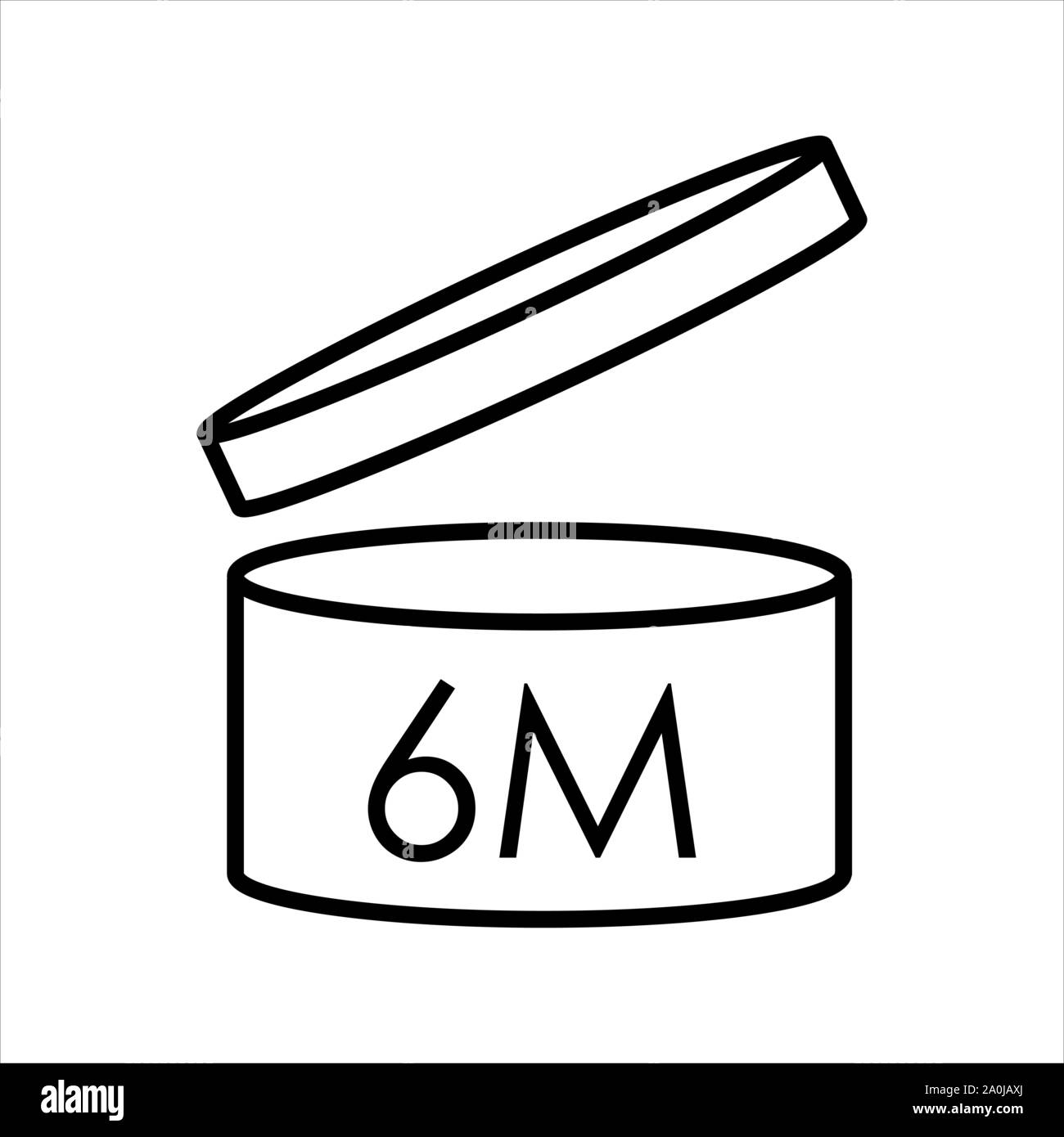 Periodo dopo l'apertura PAO simbolo. Illustrazione Vettoriale