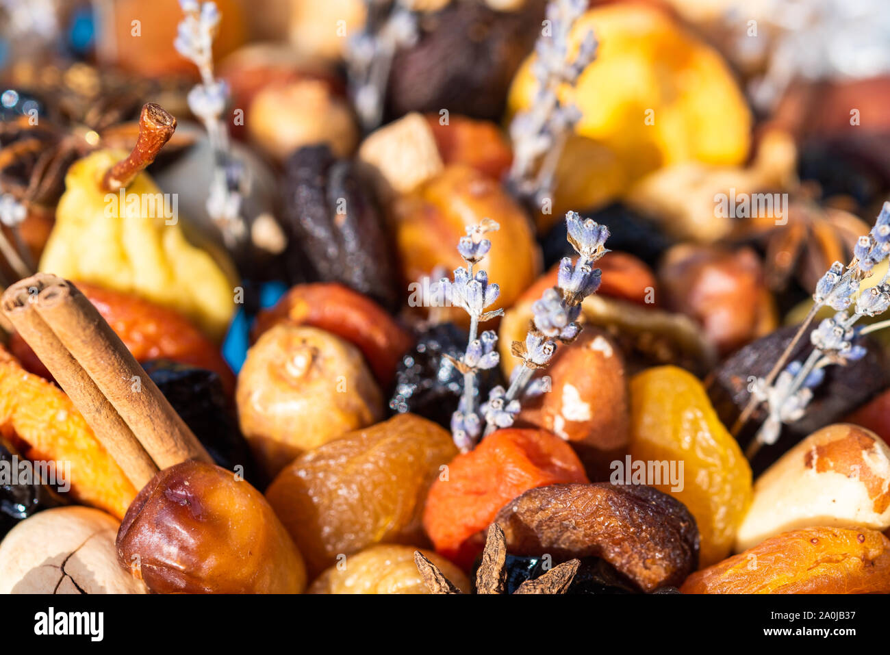 Bouquet di frutta secca. Close-up Foto Stock