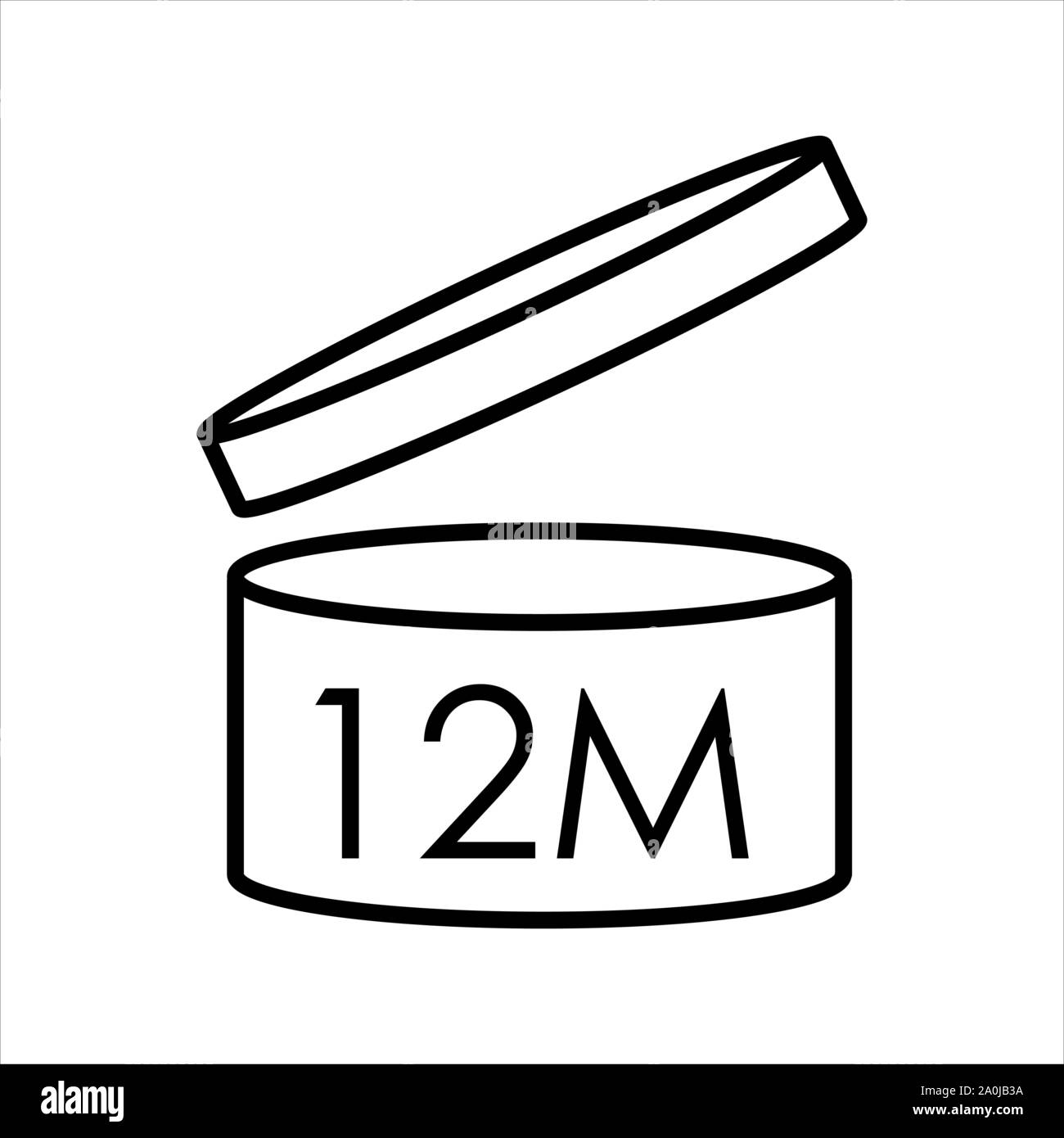 Periodo dopo l'apertura PAO simbolo. Illustrazione Vettoriale