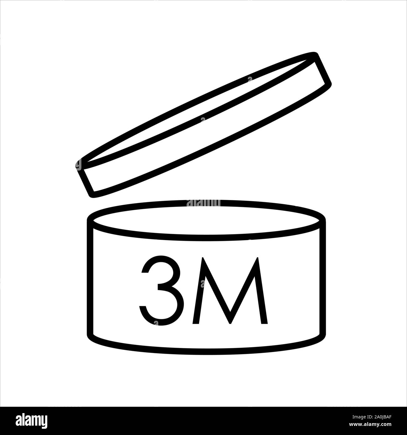 Periodo dopo l'apertura PAO simbolo. Illustrazione Vettoriale