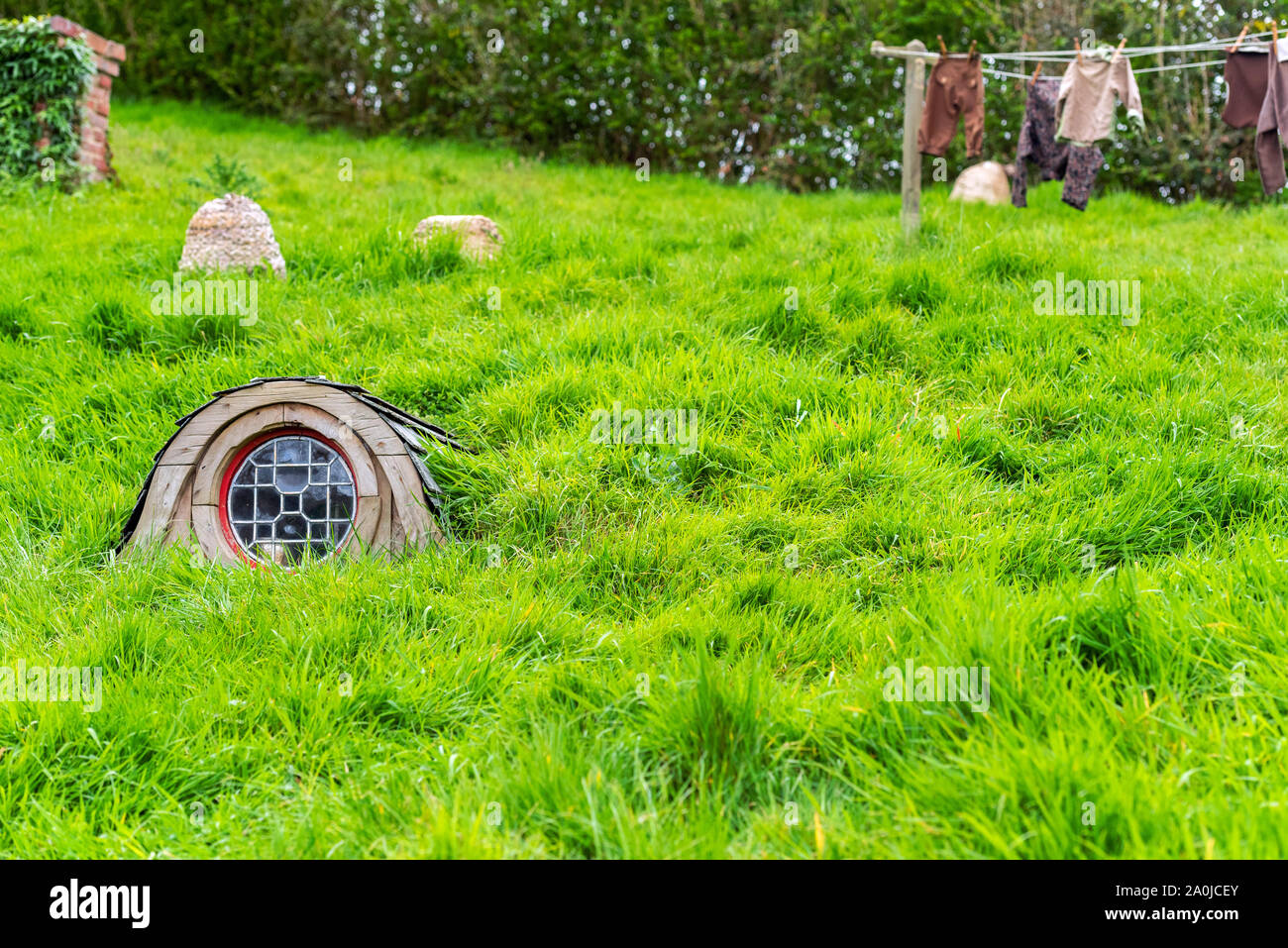 MATAMATA, Nuova Zelanda - 10 ottobre 2018: Hobbit House, Hobbiton Movie set Foto Stock