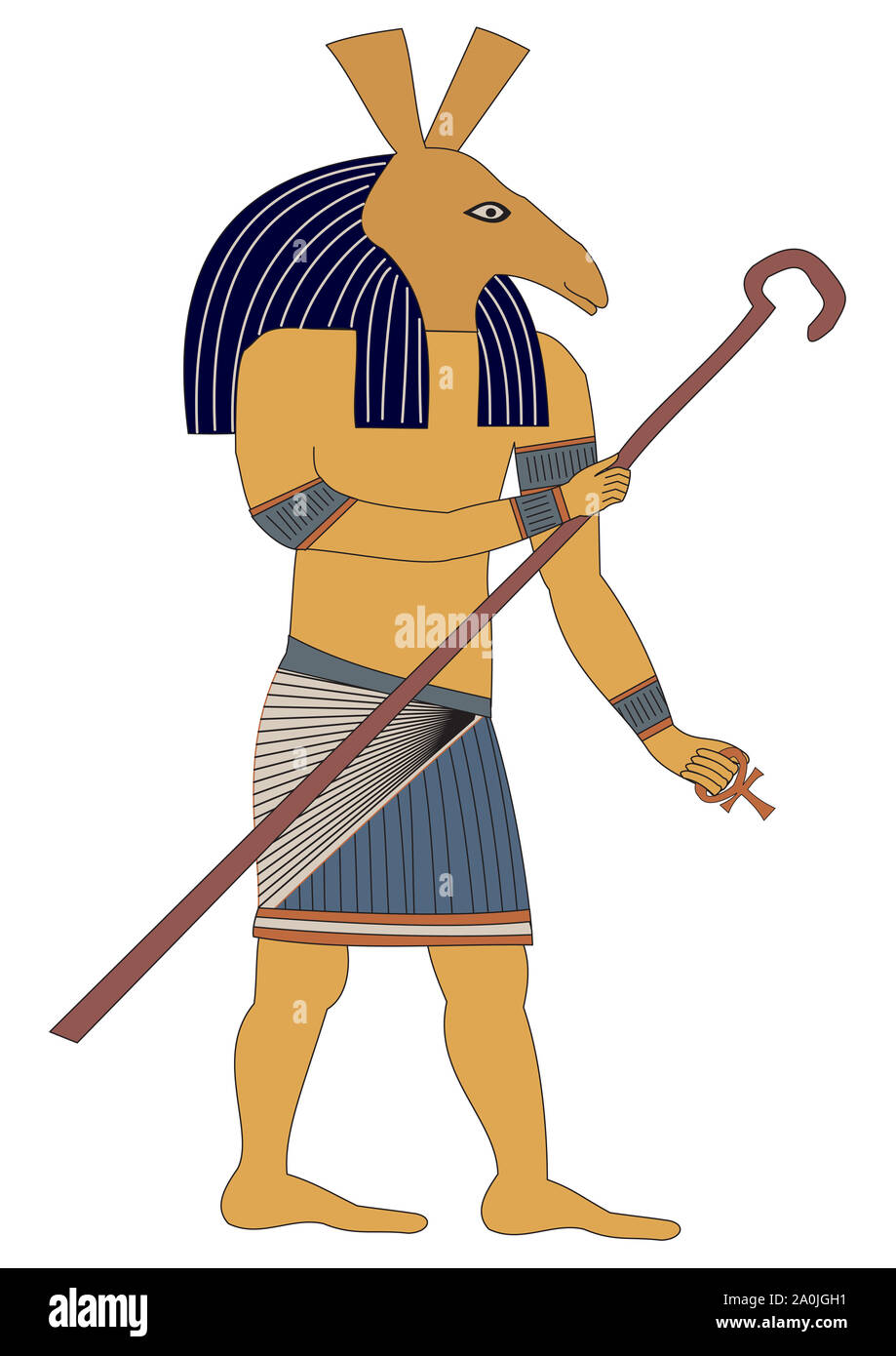 Antichi geroglifici dell'Egitto - Dio chiamato Seth Foto Stock