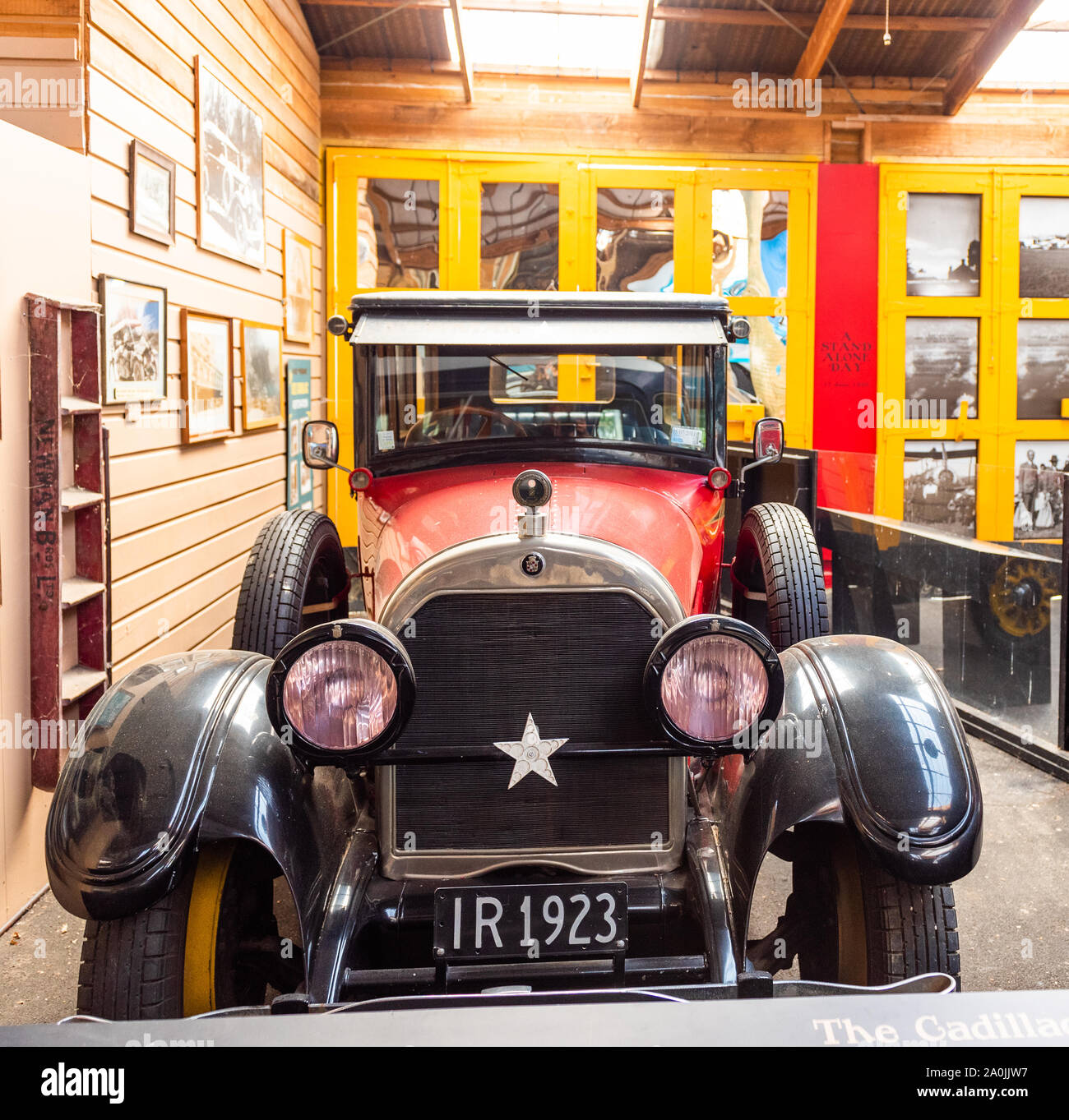 NELSON, Nuova Zelanda - 16 ottobre 2018: Retro cadillac 1923 nel museo, fondatori Park Foto Stock