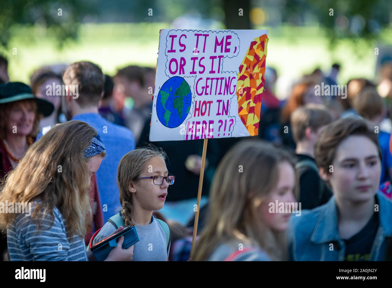 Edinburgh, Regno Unito. Ven xx Settembre 2019. I dimostranti prendere parte al Global Strike per la dimostrazione del clima di Edimburgo, in Scozia. Foto Stock