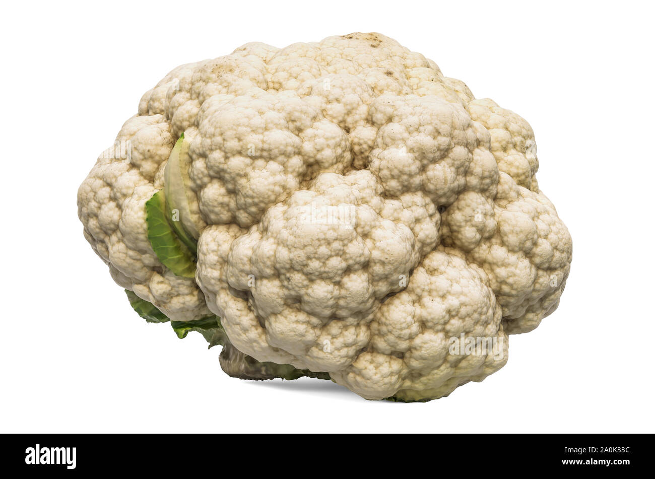 Il cavolfiore close-up 3d rendering con texture realistica Foto Stock