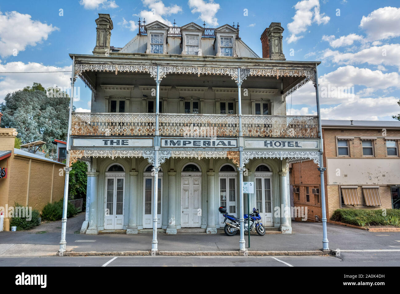 Castlemaine, Victoria, Australia - 1 marzo 2017. Edificio storico l'Hotel Imperial a Castlemaine, VIC. Foto Stock
