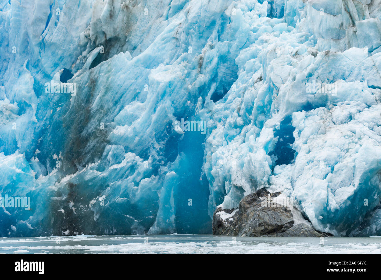 Nord Sawyer Glacier, Tracy Arm Fjord, Juneau, in Alaska Foto Stock