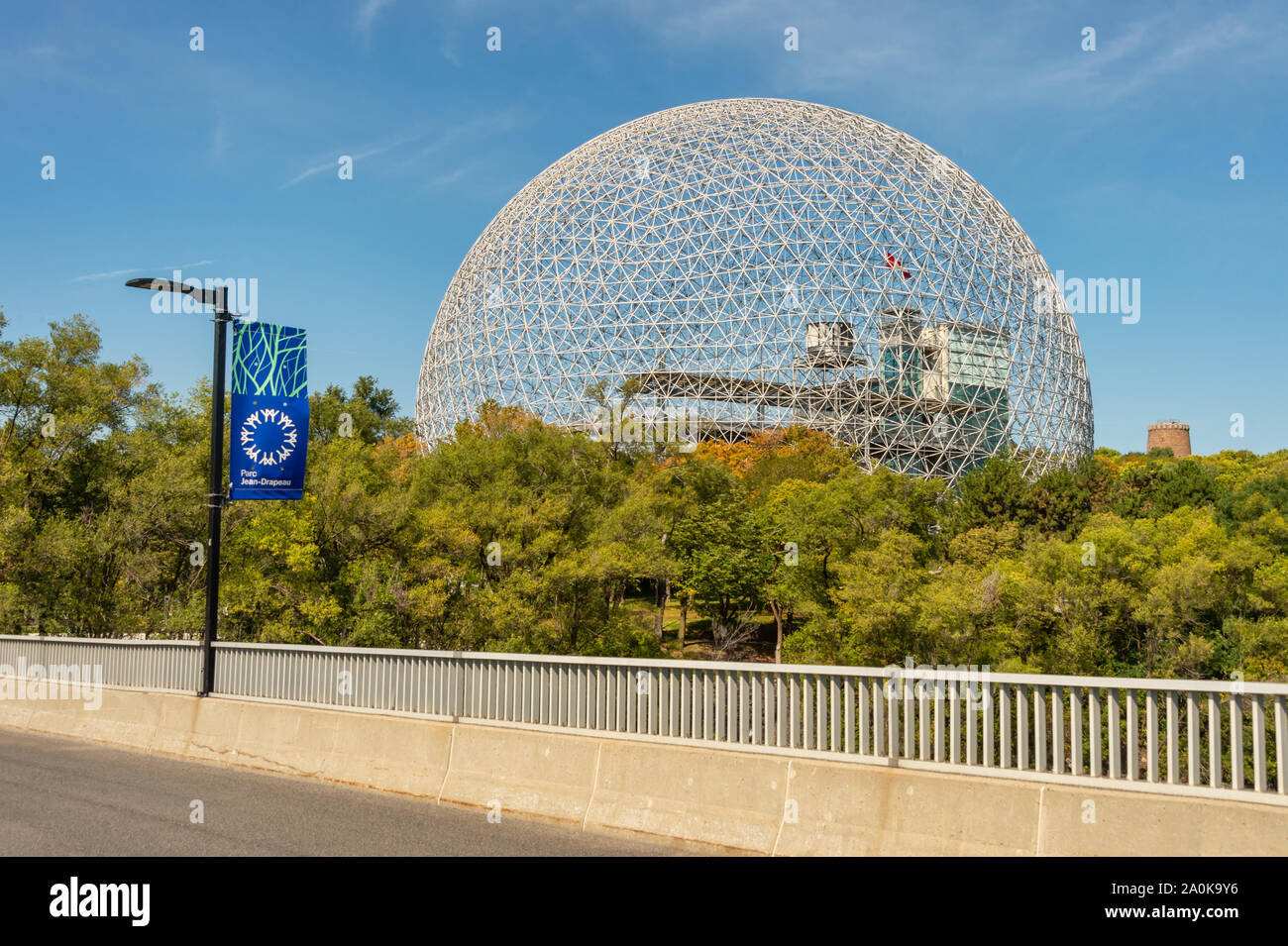 Montreal, Canada - 19 Settembre 2019: biosfera in Park Jean Drapeau. Foto Stock