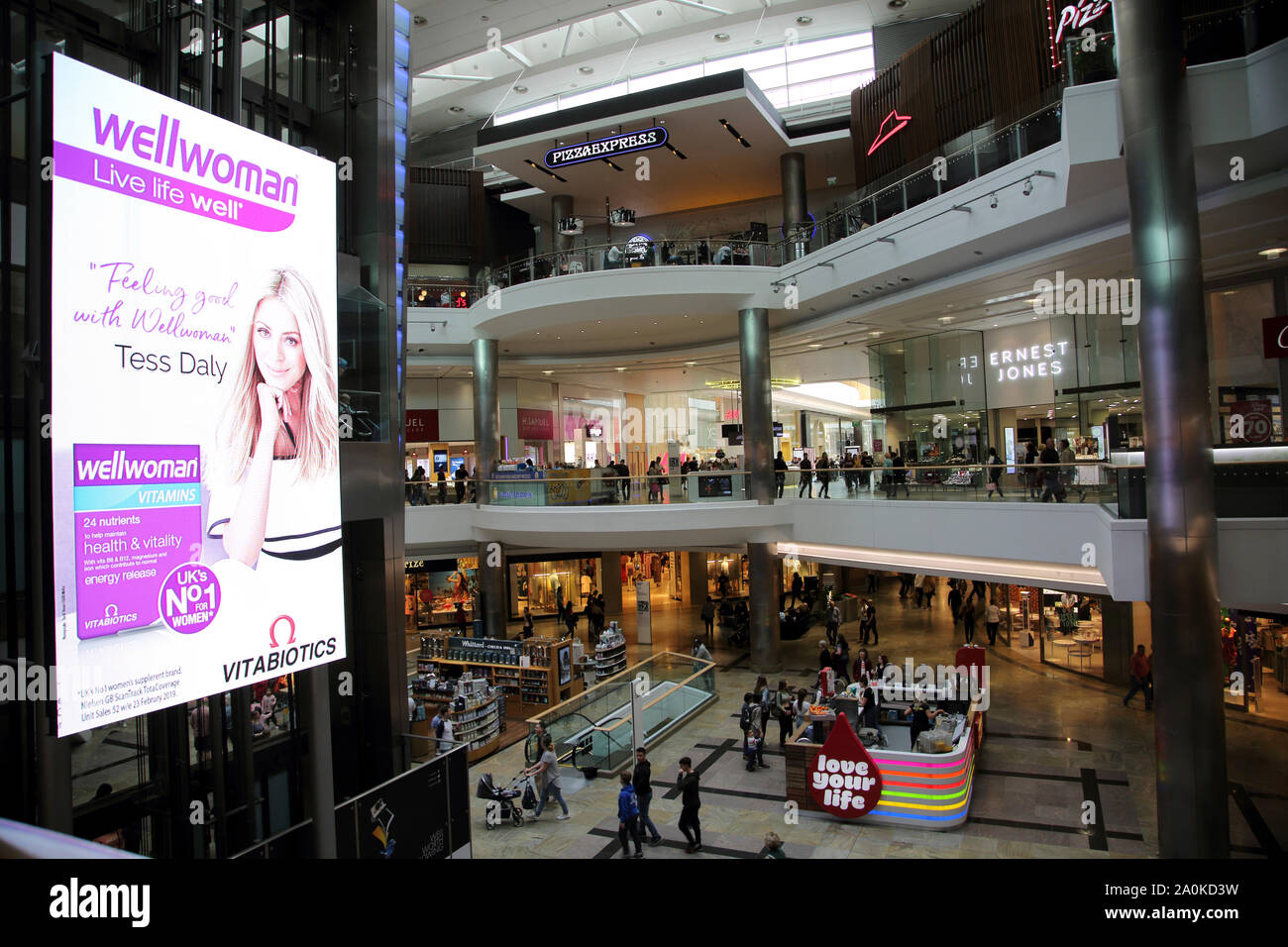 Southampton Hampshire Inghilterra Westquay Shopping Centre Foto Stock