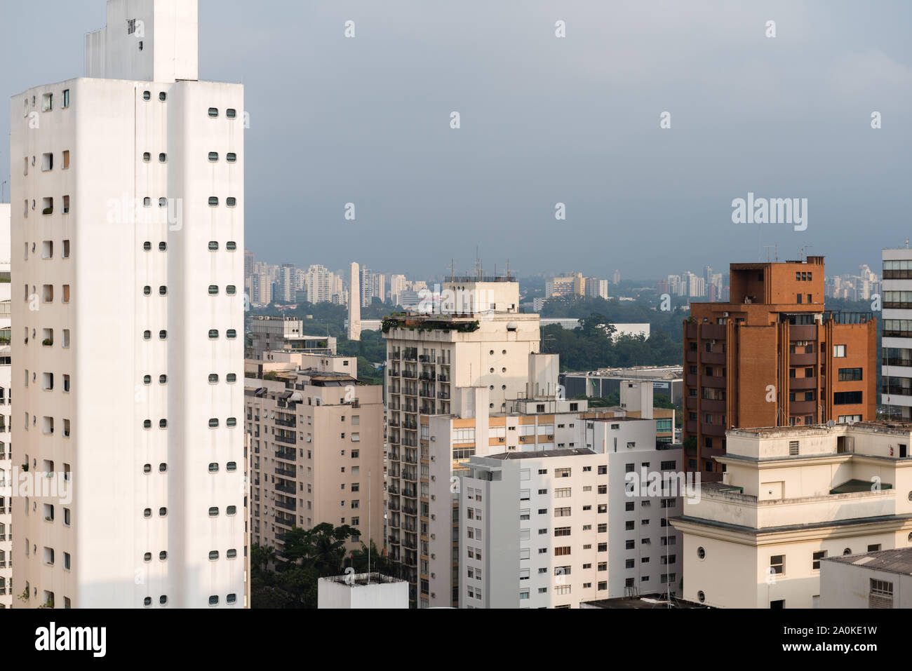 Grattacielo in São Paulo City, nello stato di São Paulo, Brasile, America Latina Foto Stock