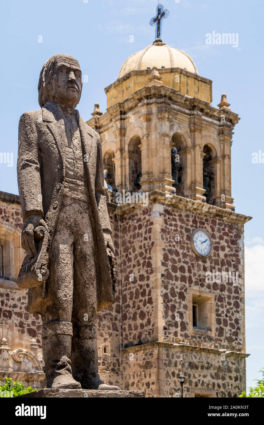De La Purisima chiesa nella piazza principale della città di Tequila, Jalisco, Messico. Foto Stock