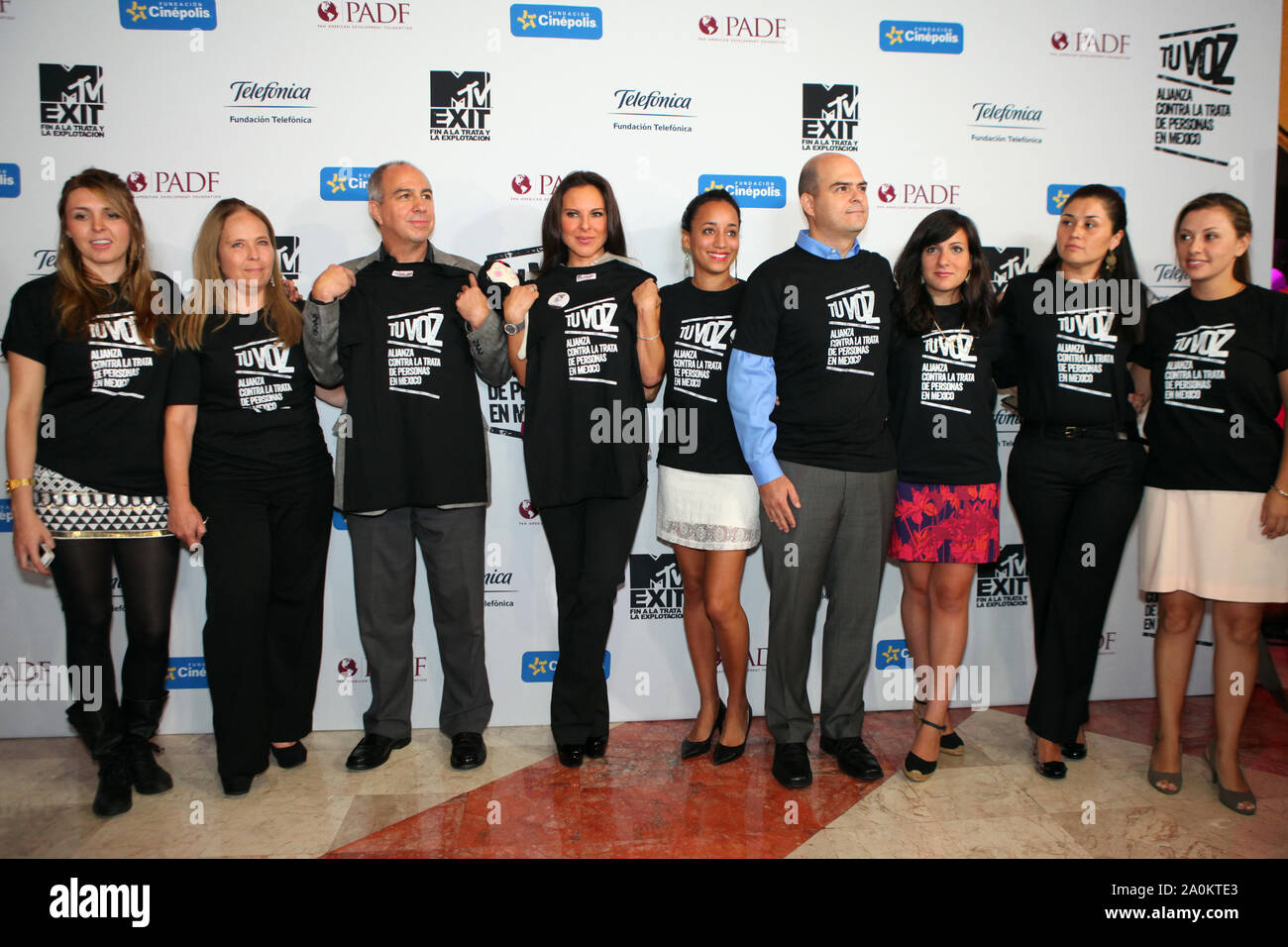 Messico,DF.- La actriz mexicana Kate del Castillo, vocera de la Comisión Nacional de Derechos Humanos (CNDH), duranti la presentación del documentario "Esclavos invisibili', en el cual se busca concienciar y prevenir la Se trata y explotación de personas en Latinoamérica, Kate del Castillo se une a la fundacion MTV uscita como lo hizo Calle 13 a finales del año pasado, para acabar con este grave problema..Foto: Jose Hernandez/ zenitimages /NortePhoto.com **CREDITO * OBLIGATORIO** *n*Venta*A*Terceros* *n*Vendita * così * Terza* ***n*Se*Permite*Far Archivo***N*Vendita * così * Terza* Foto Stock