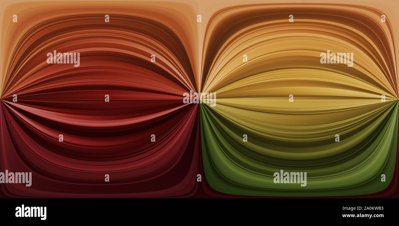 Rosso, arancione, giallo, verde linee curve, astratta piazza seamless Sfondo piastrelle Foto Stock