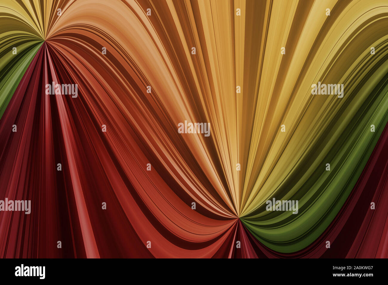 Rosso, arancione, giallo, verde linee curve, abstract seamless sfondo ondulata Foto Stock