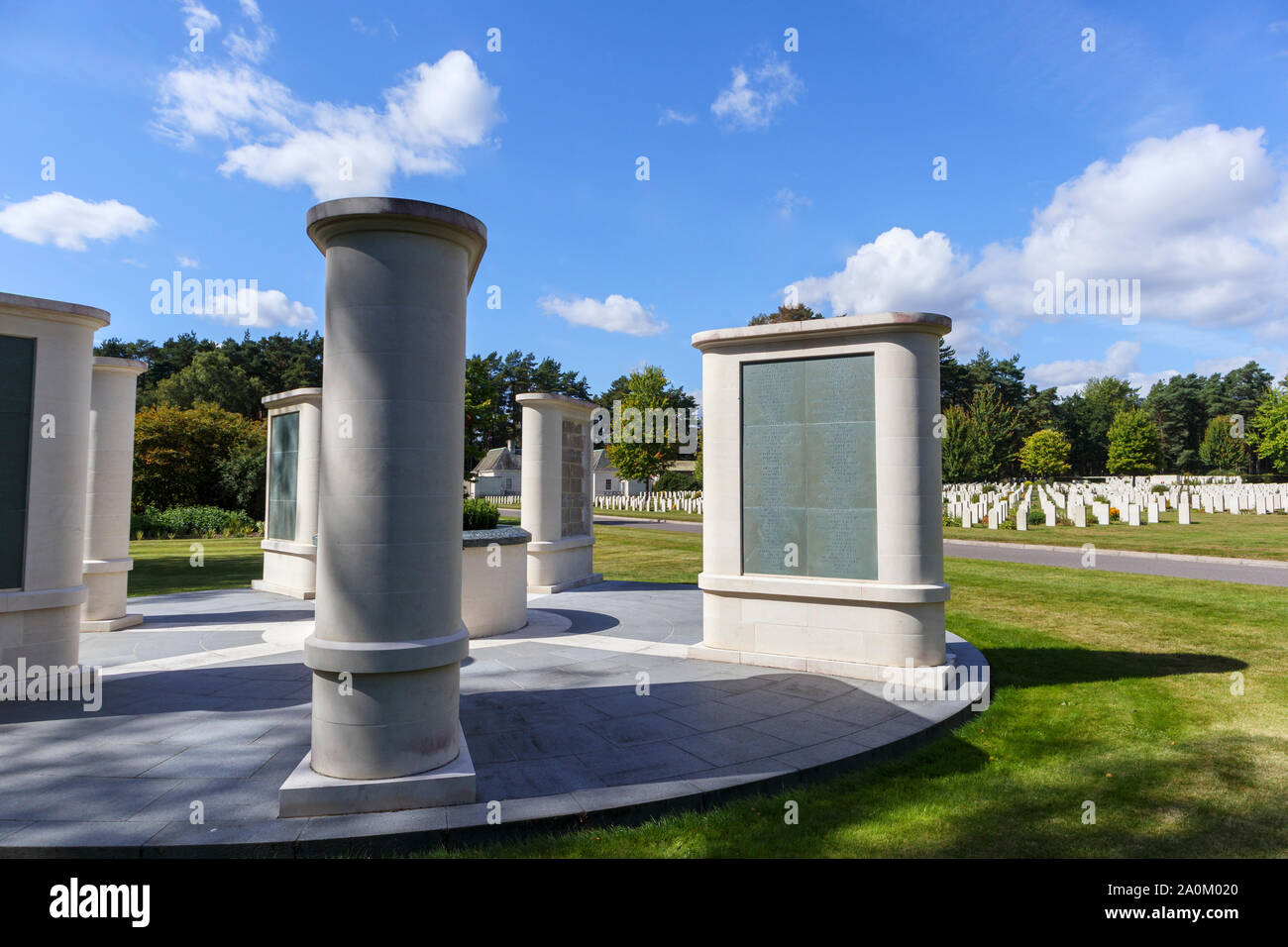 La Brookwood 1914-1918 Memorial nei cimiteri militari a Brookwood cimitero di Pirbright, Woking, Surrey, Inghilterra sudorientale, REGNO UNITO Foto Stock