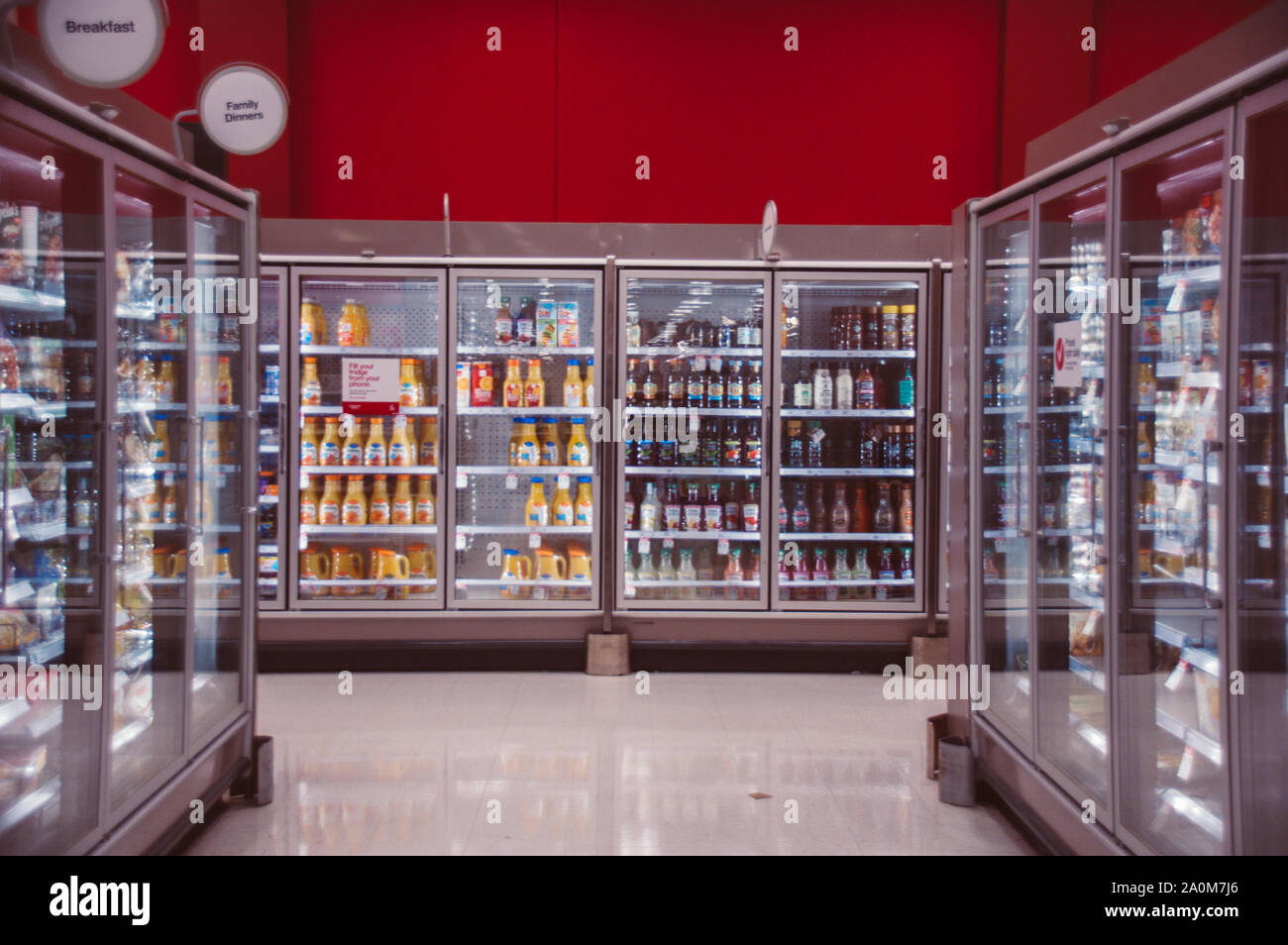 Negozio di alimentari del corridoio di aria fredda Foto Stock