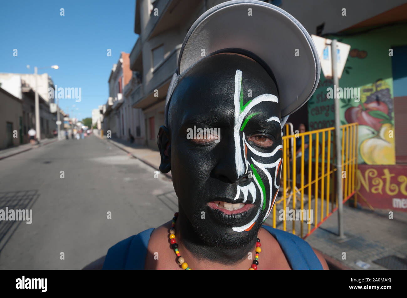 Montevideo, Uruguay - 10 Febbraio 2012: Celebrazioni del carnevale della città di Montevideo Foto Stock