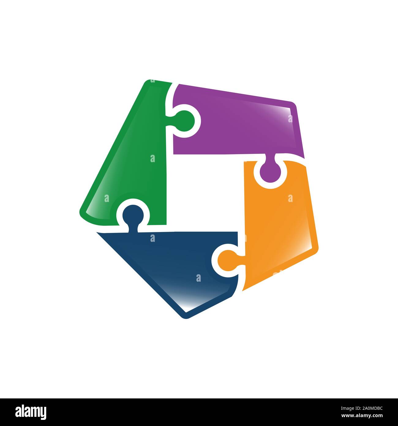 Puzzle logo Immagini Vettoriali Stock - Alamy