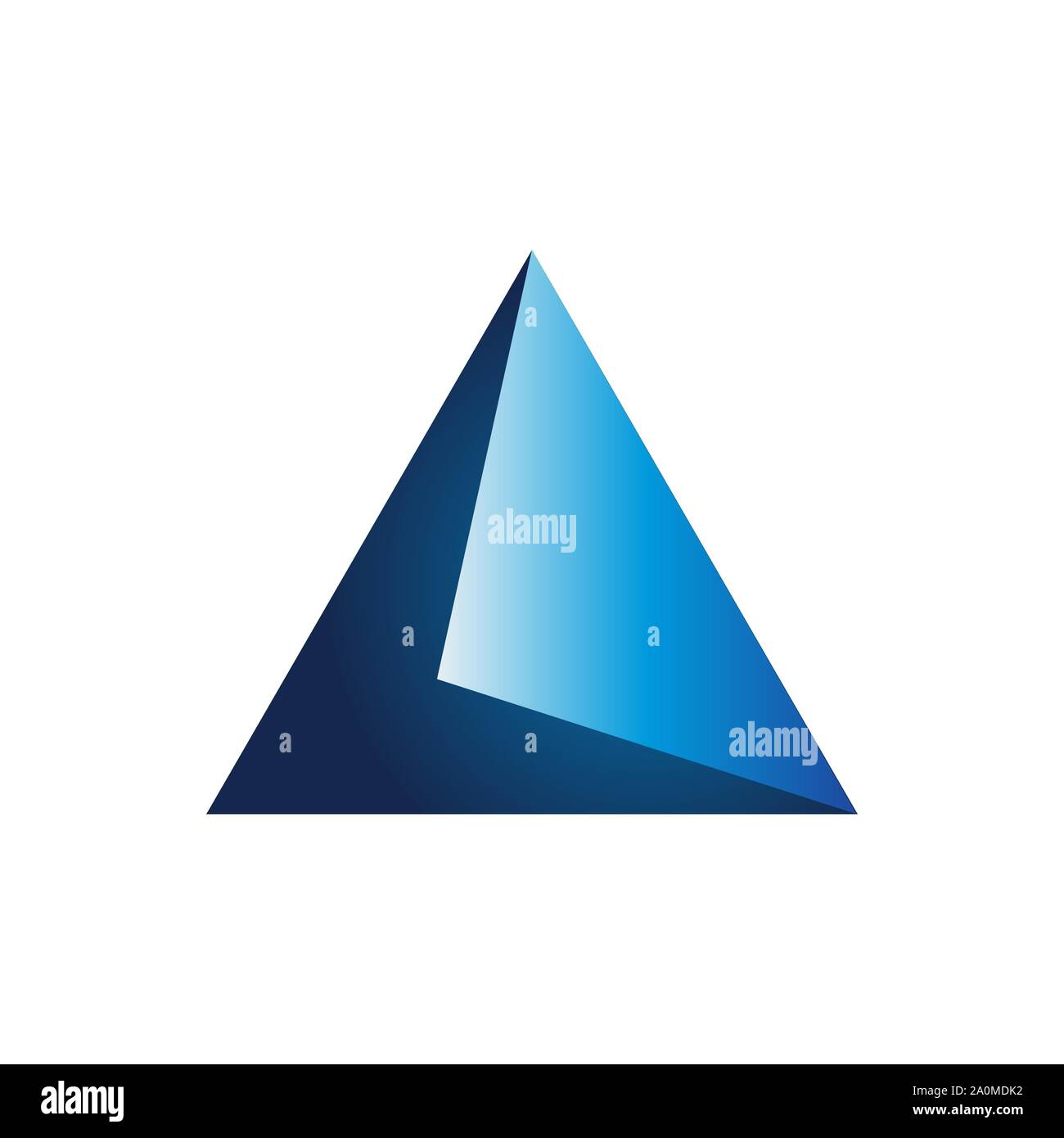 Forma geometrica prisma a triangolo Logo Design illustrazione vettoriale Illustrazione Vettoriale
