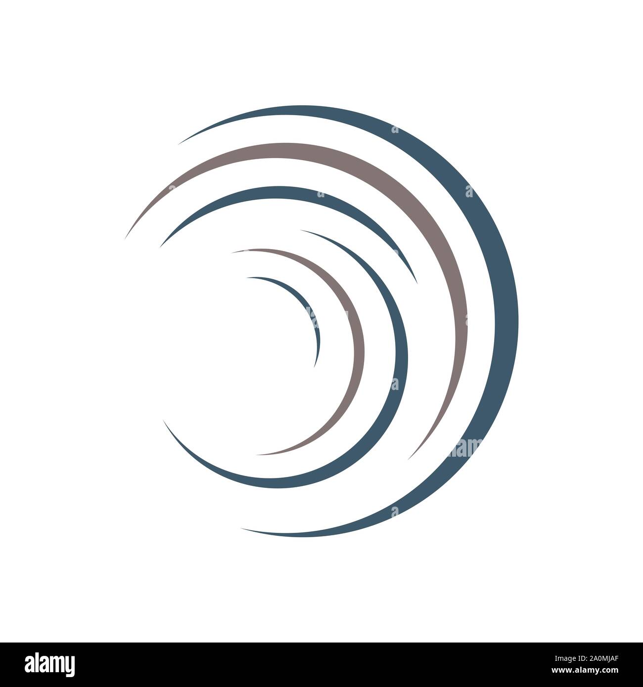 Cerchio astratto logo design grafico vettoriale modello di elemento Illustrazione Vettoriale