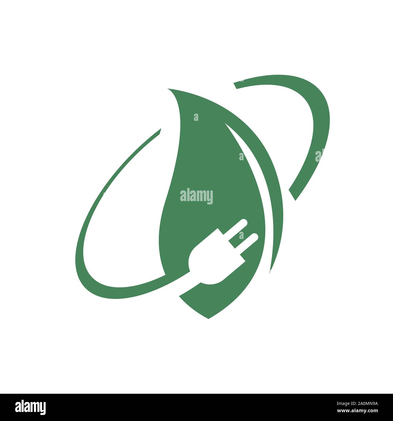 Mondo energia elettrica rinnovabile energia verde logo illustrazioni vettoriali Illustrazione Vettoriale