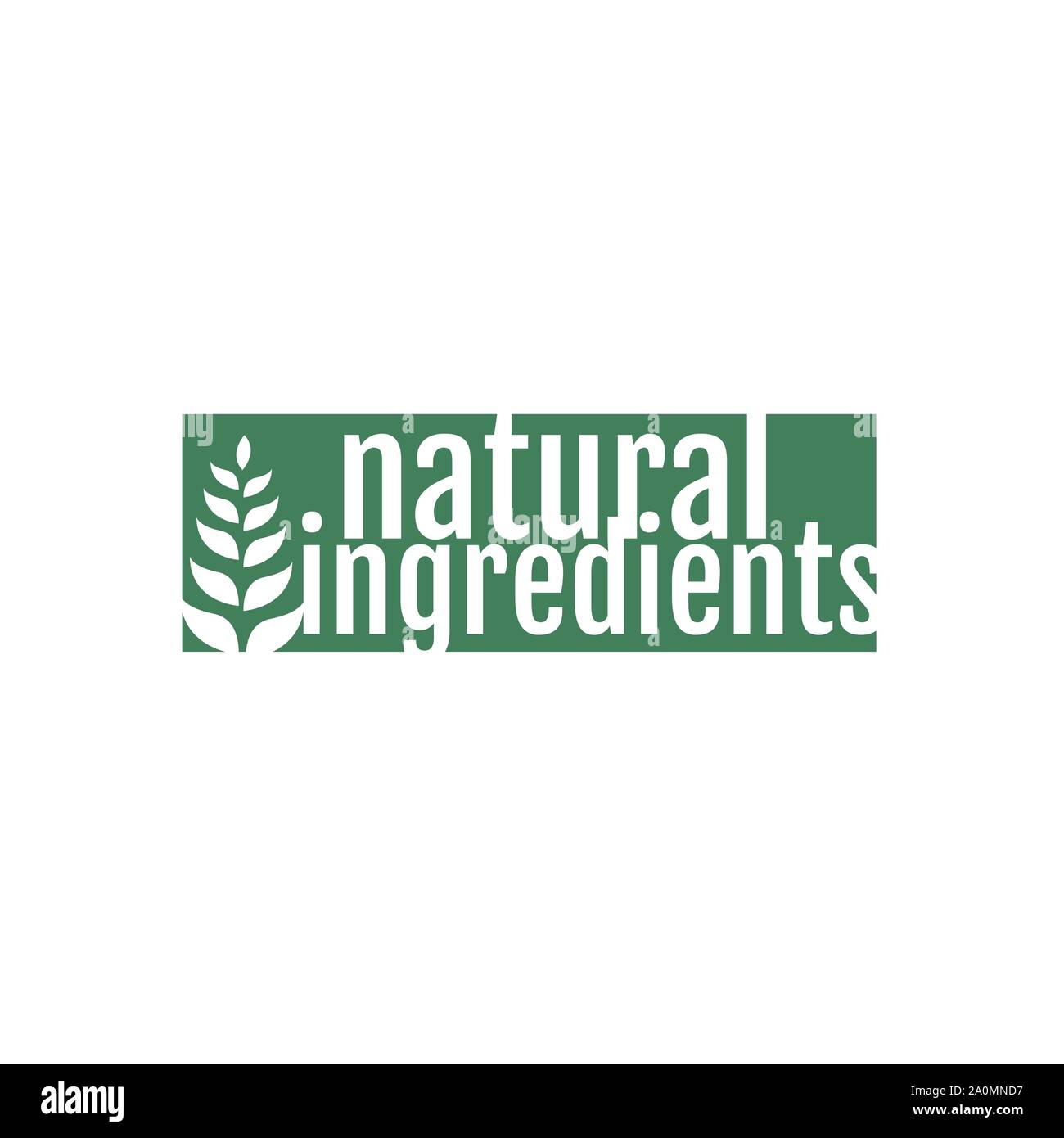 Cibo vegan ingredienti natura verde foglia timbro etichetta ingredienti organici icona vettore Illustrazione Vettoriale