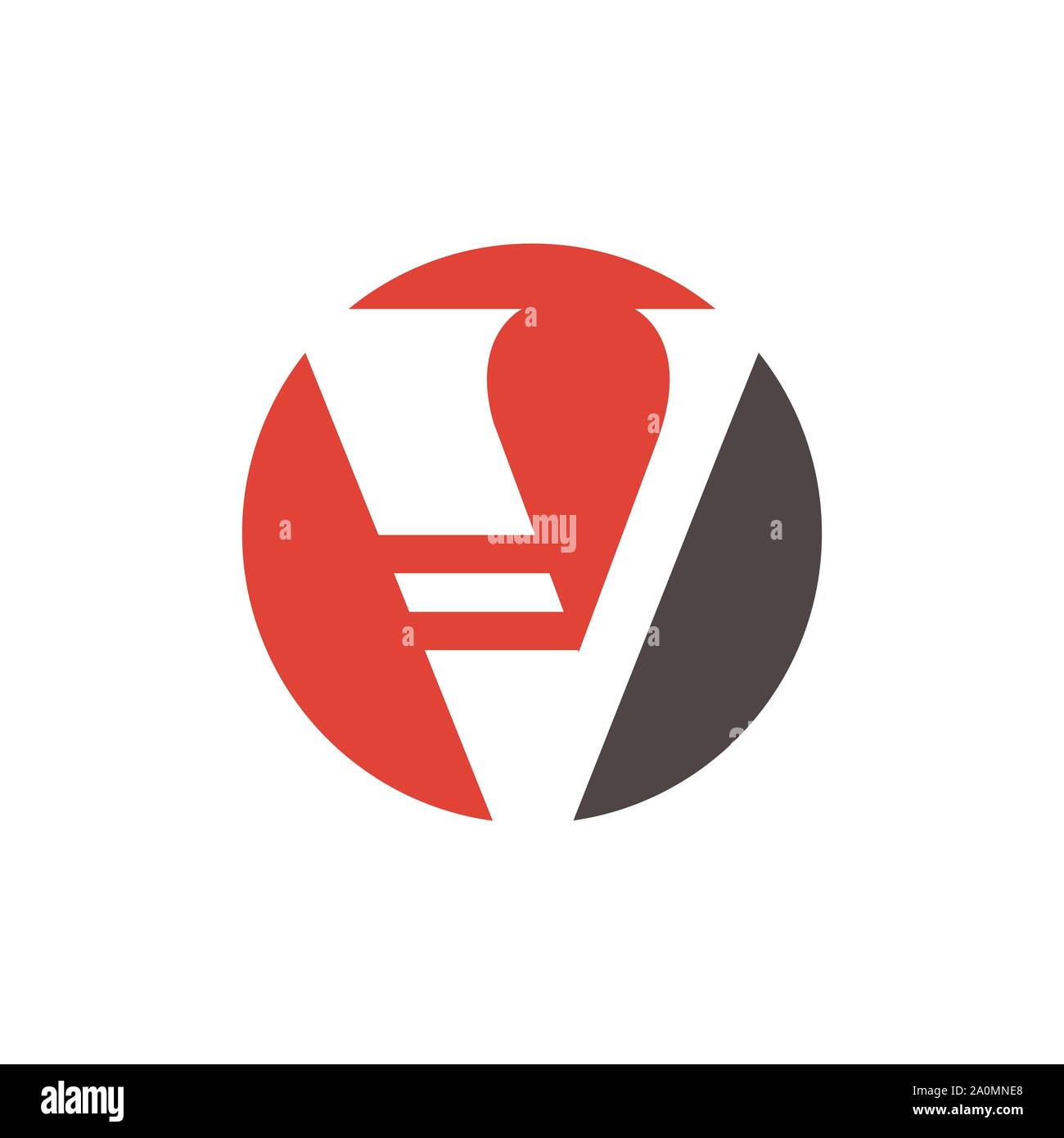 Elegante lettera V logo design concetto vettoriale illustrazione Illustrazione Vettoriale