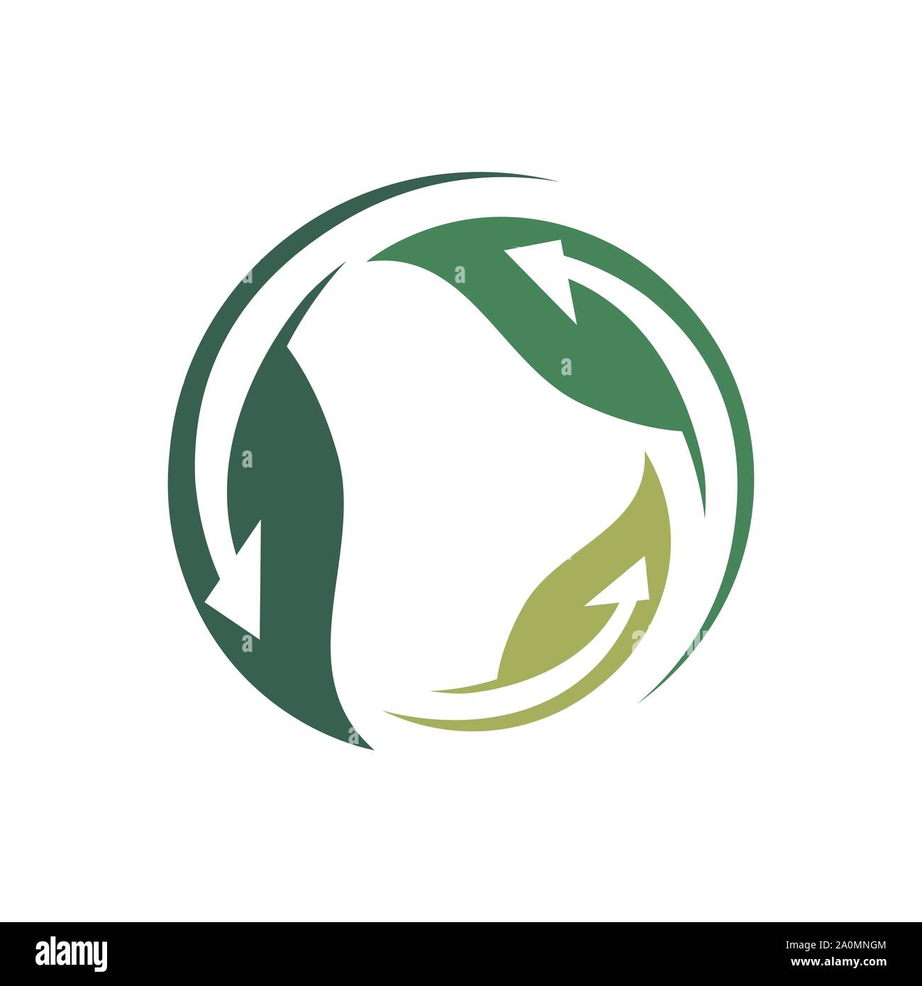 Segno di alternative di energia rinnovabile logo design illustrazioni vettoriali Illustrazione Vettoriale