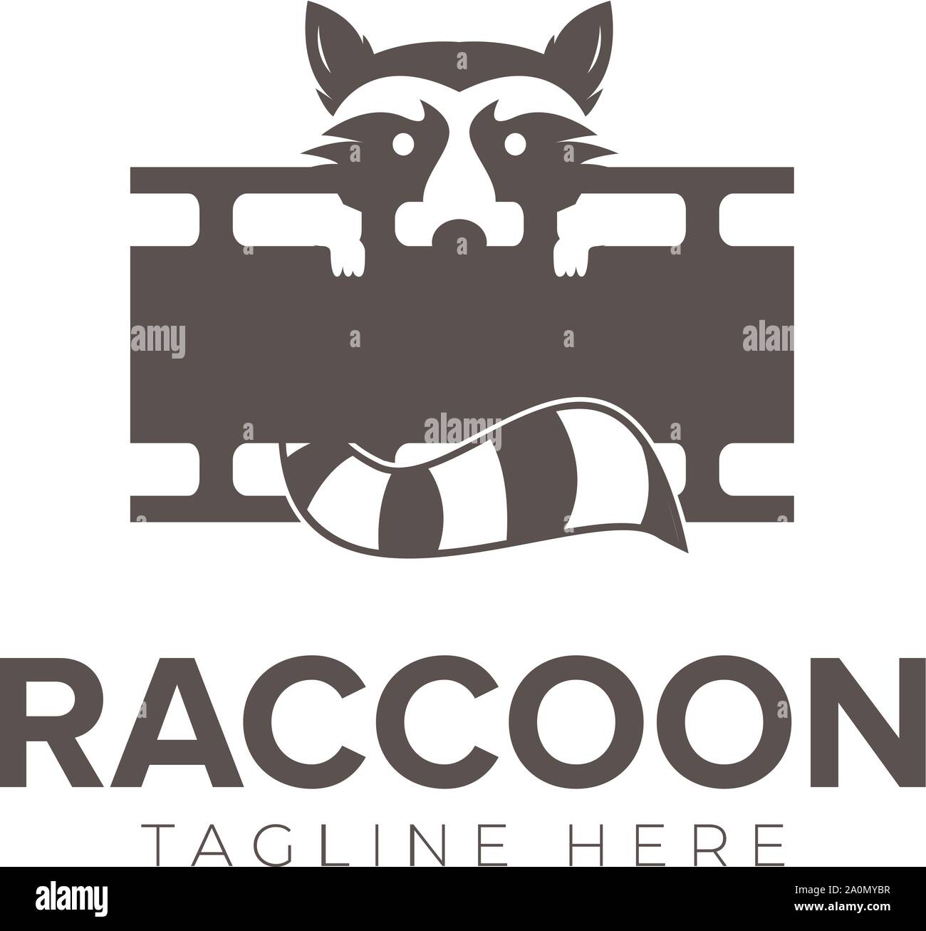 Logo Raccoon Studio e Raccoon Media Illustrazione Vettoriale