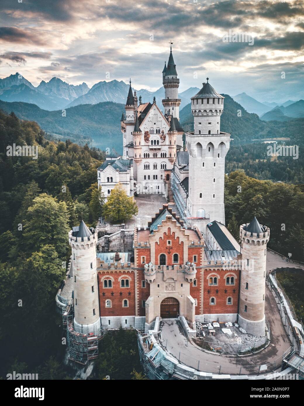 Il castello di Neuschwanstein Foto Stock