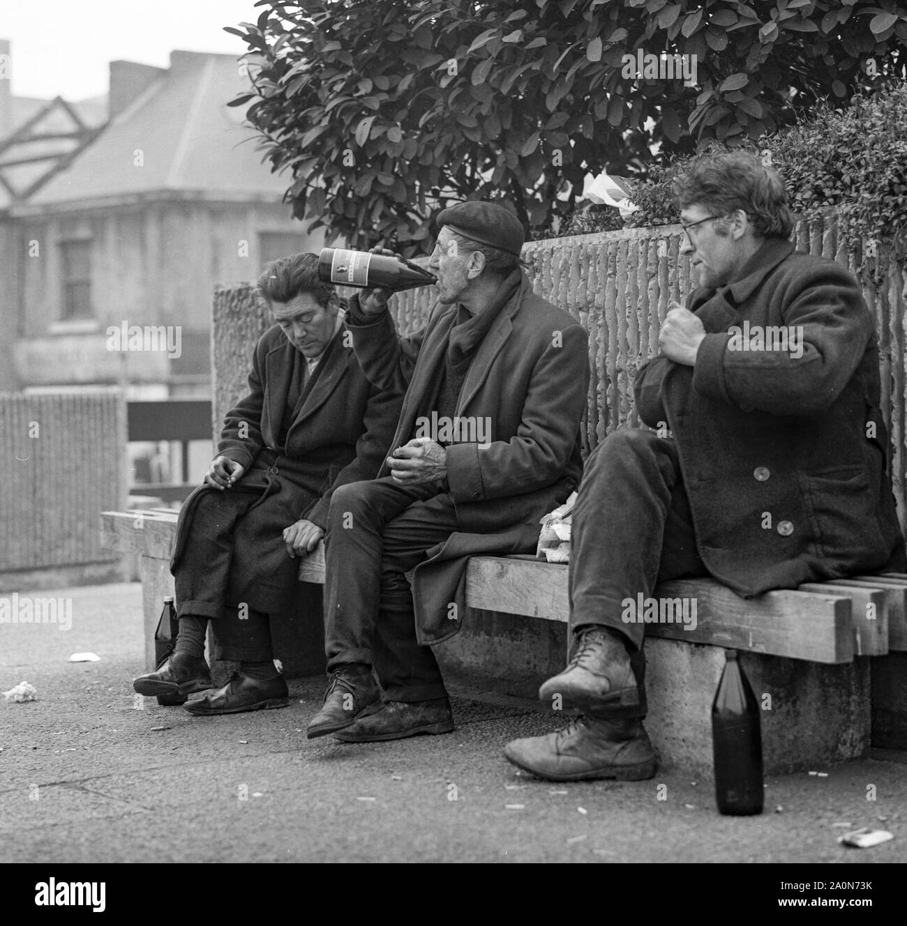 Tempi duri, giù e Outs, Newcastle, 1970s Foto Stock