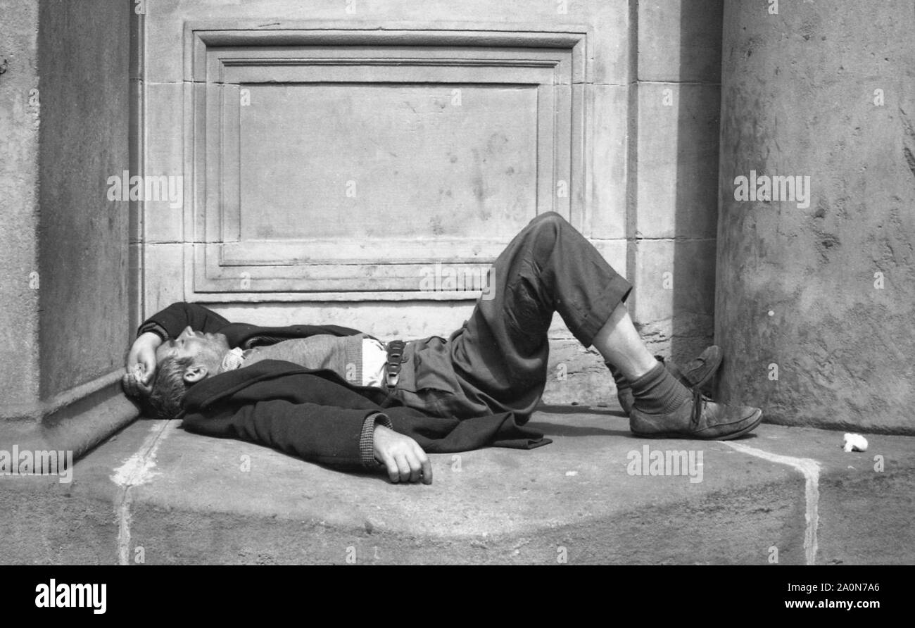Tempi duri, Quayside, Newcastle, 1965 Foto Stock