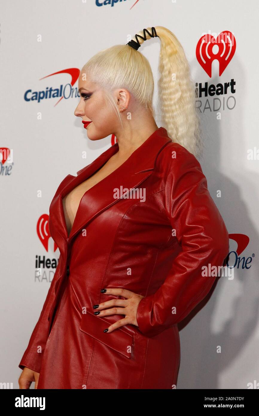 Christina Aguilera presso gli arrivi per 2019 iHeartRadio Music Festival - Ven, T-Mobile Arena, Las Vegas NV, Settembre 20, 2019. Foto di: JA/Everett Collection Foto Stock