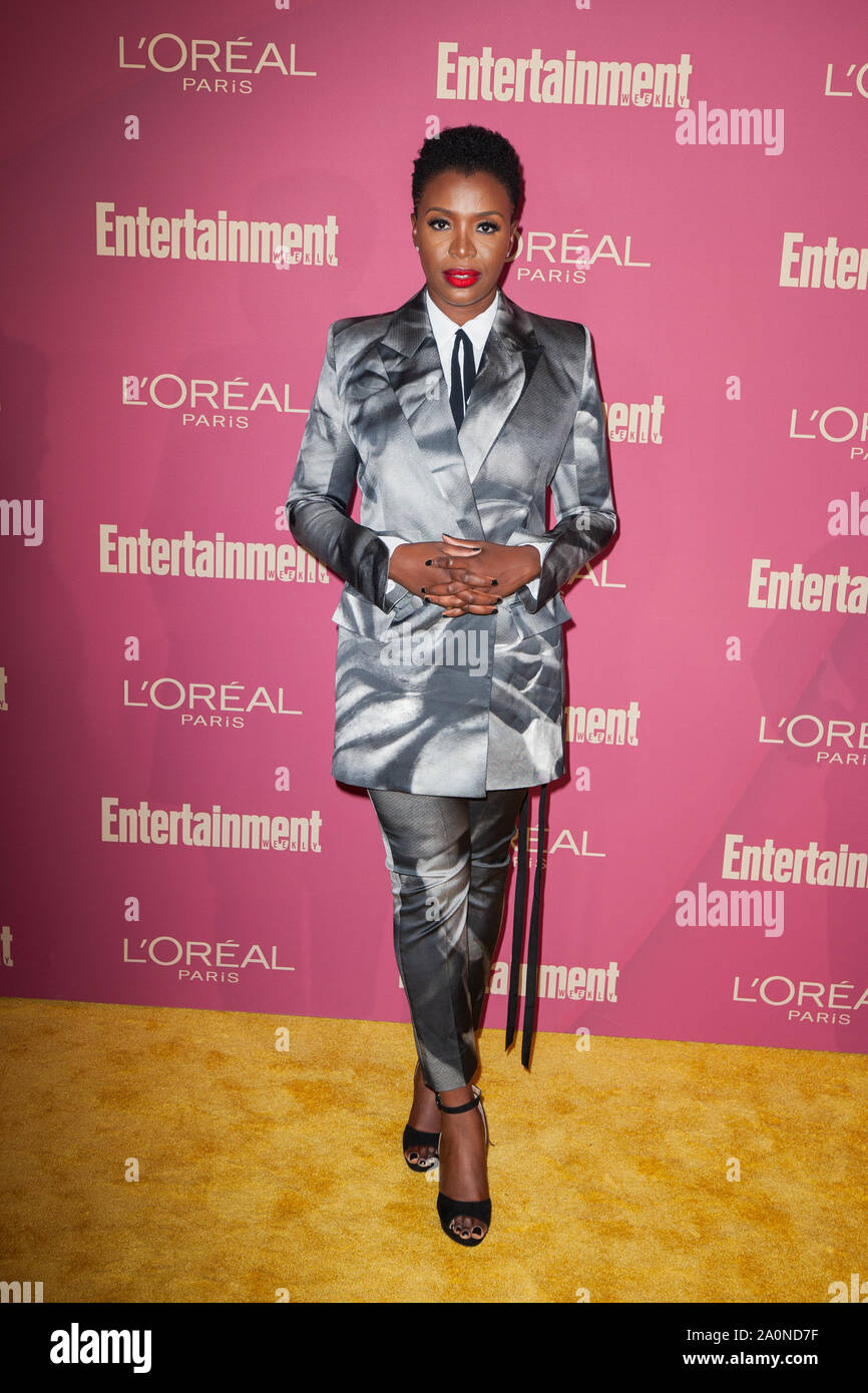 LOS ANGELES, CA - 20 settembre: Folake Olowofoyeku al 2019 Pre-Emmy parte ospitata dal settimanale di intrattenimento al Sunset Tower a Los Angeles, la California il 20 settembre 2019. Credito: Tony Forte/MediaPunch Foto Stock