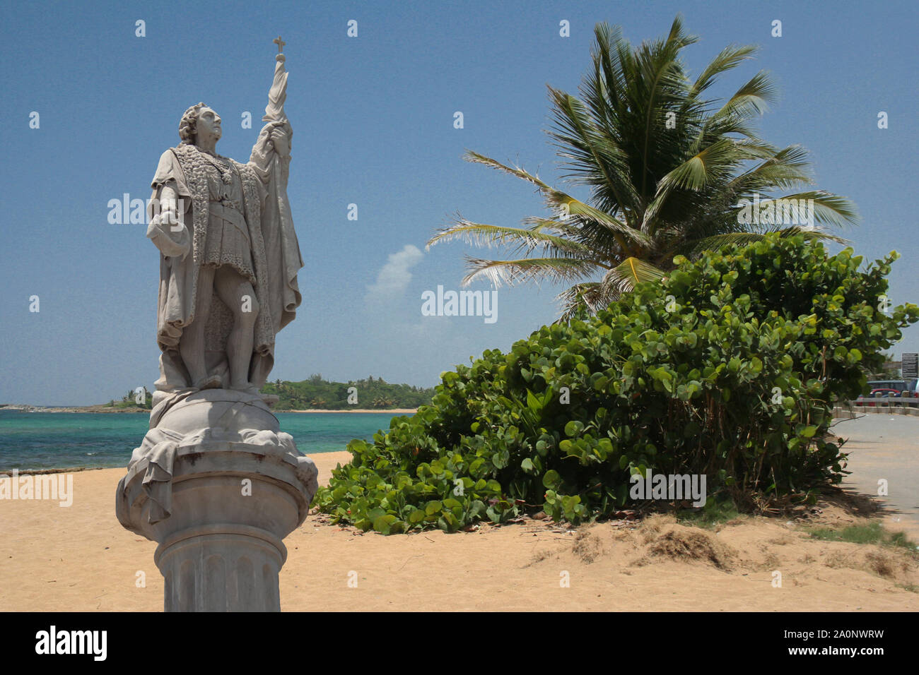 Christopher Columbus viaggi nelle Indie e scoprire l'America. Foto Stock