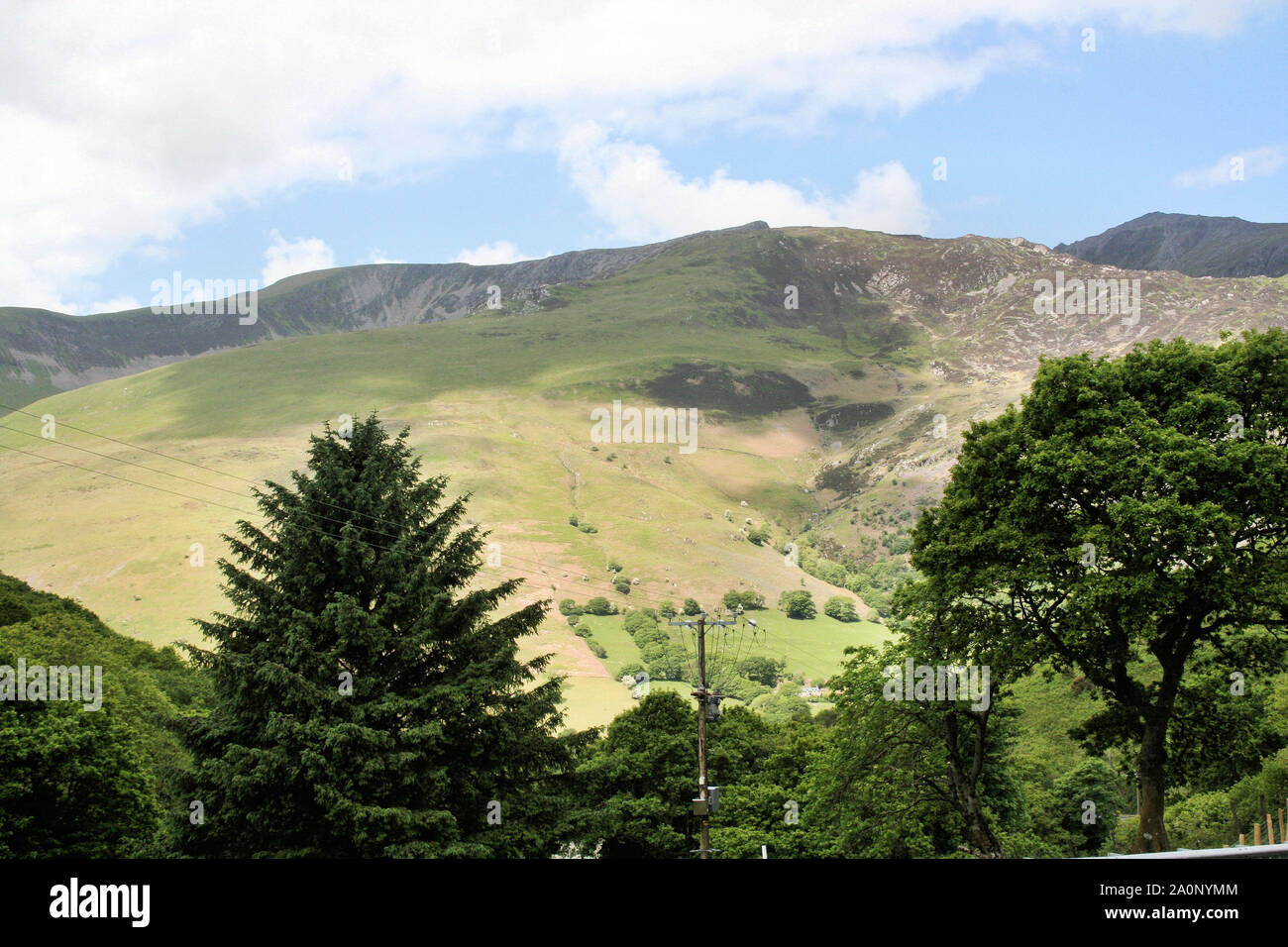Una vista del Welsh montagne vicino Snowdon Foto Stock