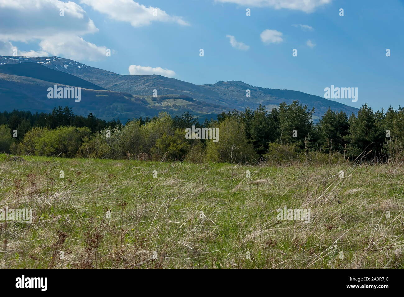 Sul monte Vitosha, guardare dal plana, Bulgaria Foto Stock