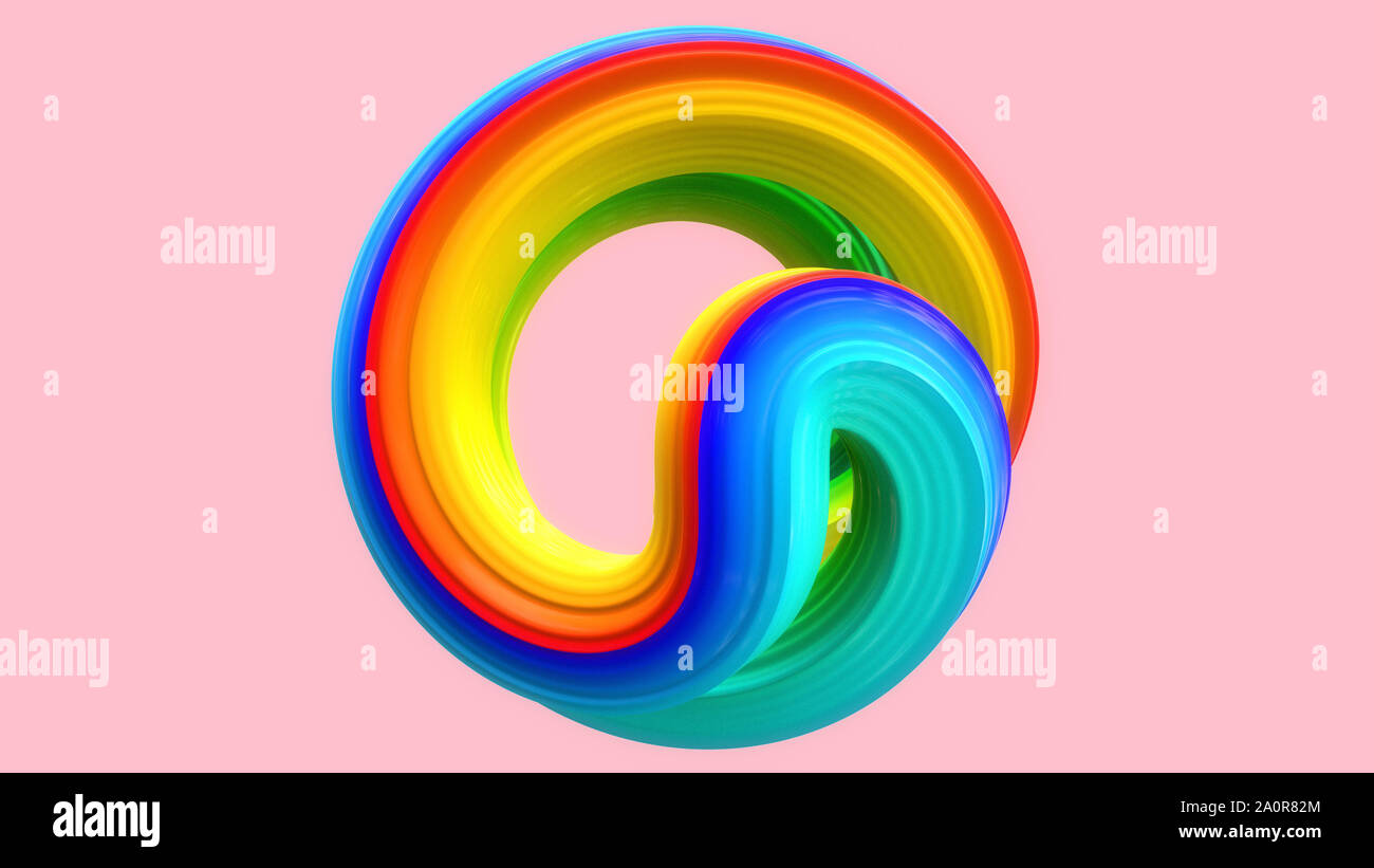 3D render. Scultura astratta sfondo Foto Stock