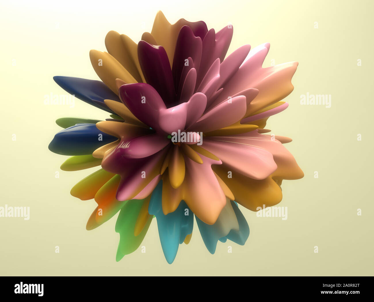 3D render. Scultura astratta sfondo Foto Stock