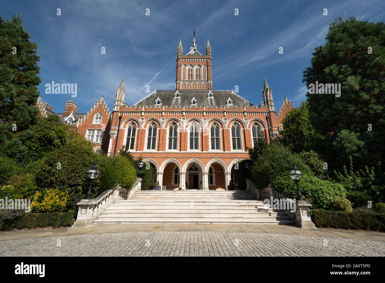 L'ex sanatorio di Holloway, una istituzione per il trattamento di quelle con malattia mentale, nel Surrey, Inghilterra, Regno Unito, costruito tra il 1873-1875 chiusi nel 1980 Foto Stock