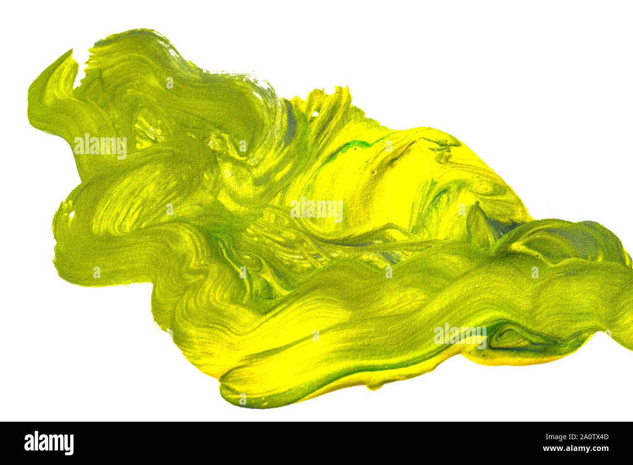 Giallo e Nero acquerello su sfondo bianco Foto Stock