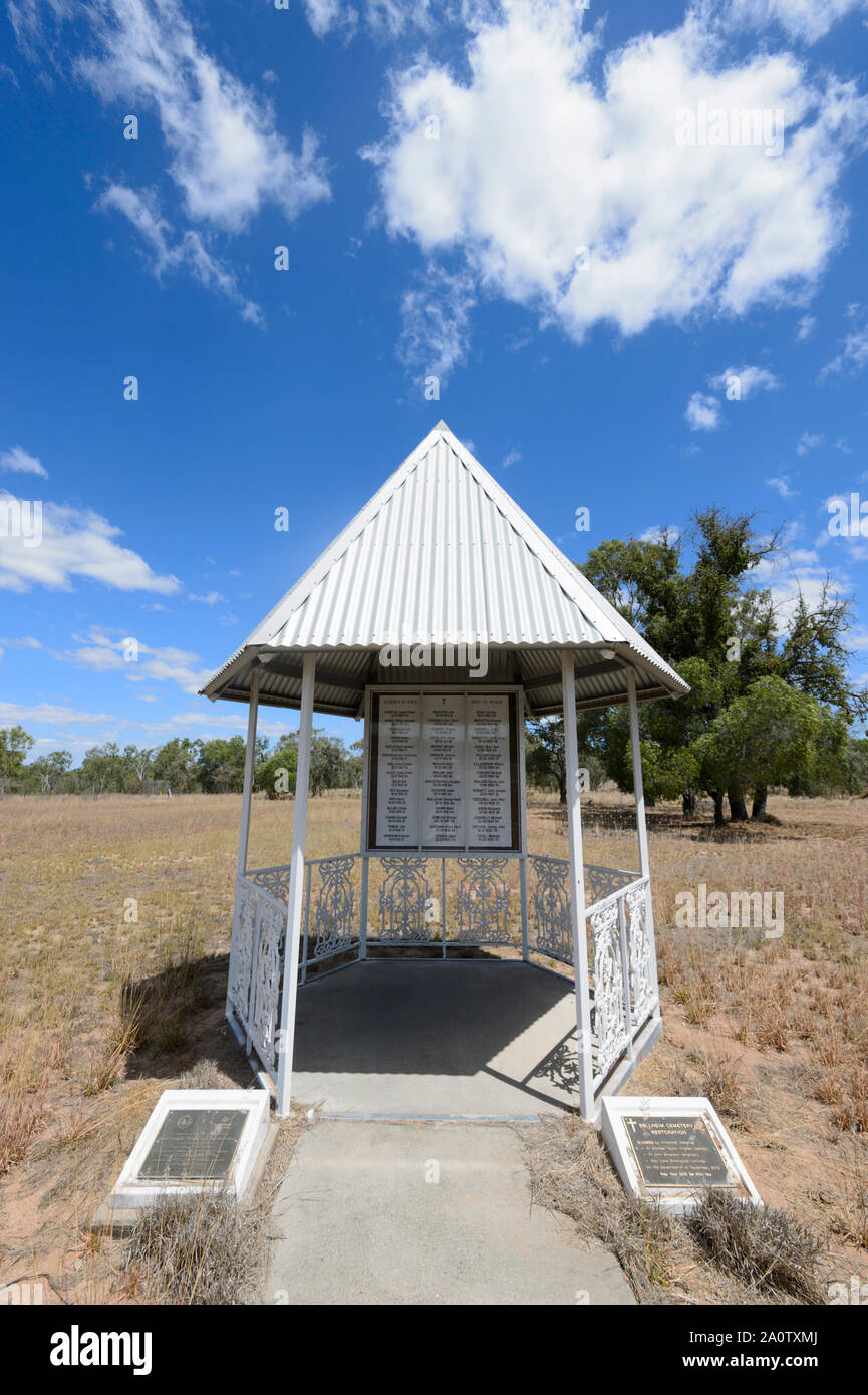 Memorial al rurale cimitero Sellheim, vicino Charters Towers, Queensland, QLD, Australia Foto Stock