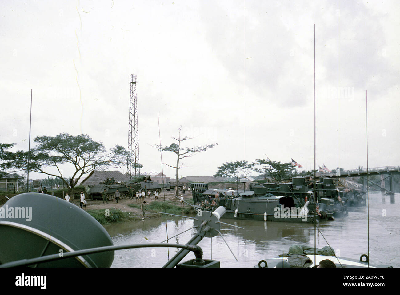 Stati Uniti d'America Vietnam-Krieg / Guerra del Vietnam - ASPB Assault Support Patrol Boat / Alpha-Boat Foto Stock