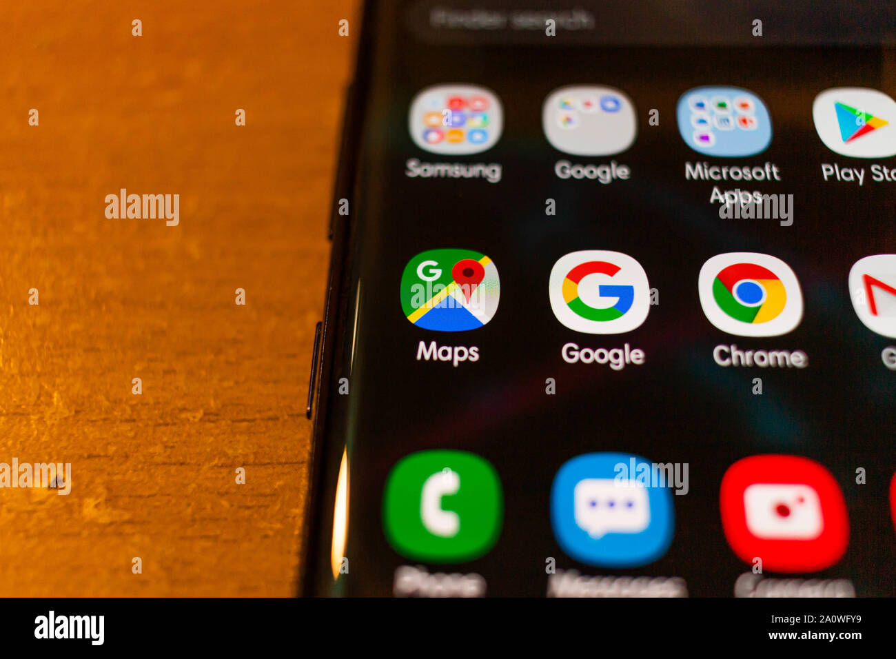 Icona di Google Maps sul Samsung Galaxy Nota 9 Foto Stock
